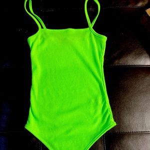 Neon green one piece